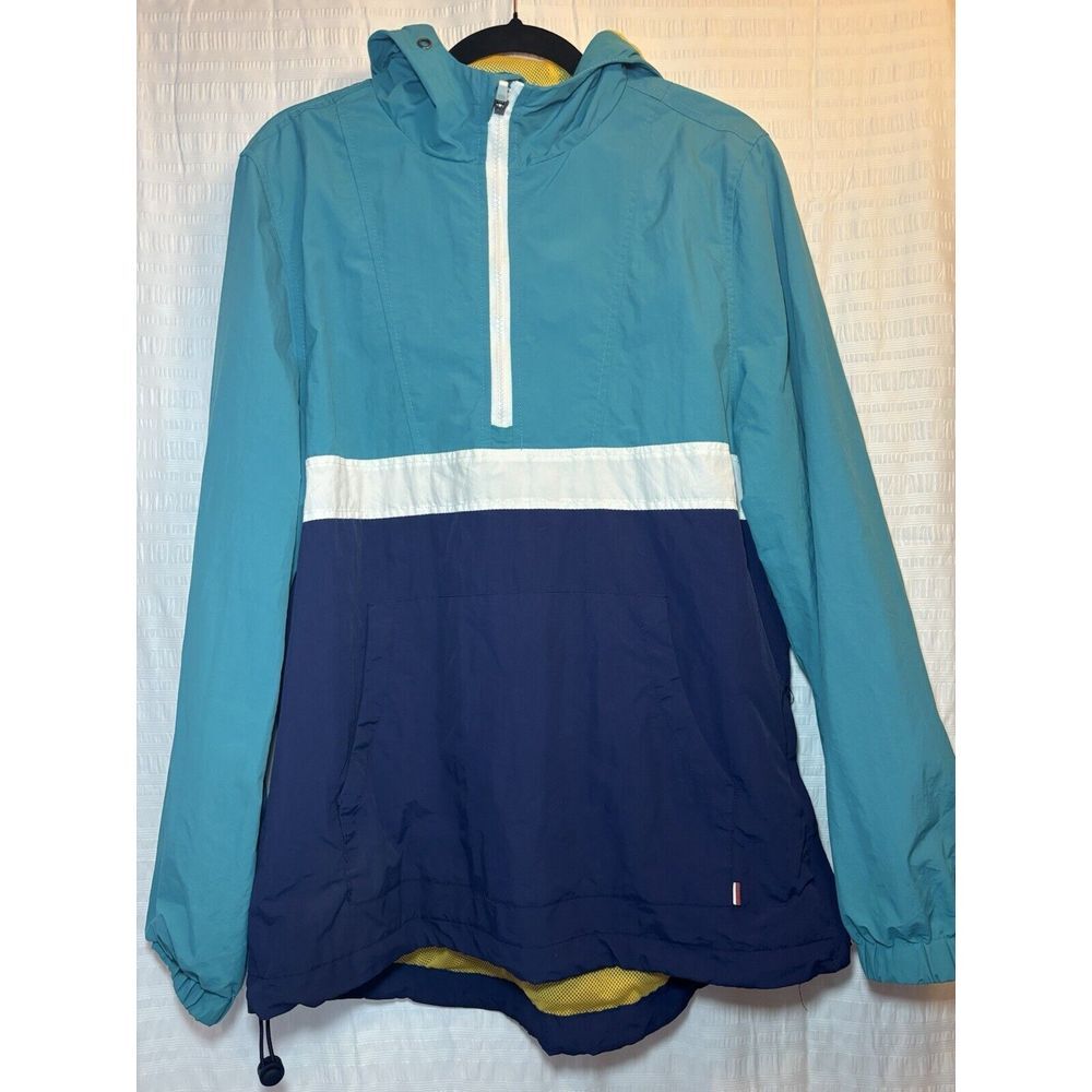 Brunswick Garments Classic Fit Medium Blue Pullover Windbreaker Jacket Coat